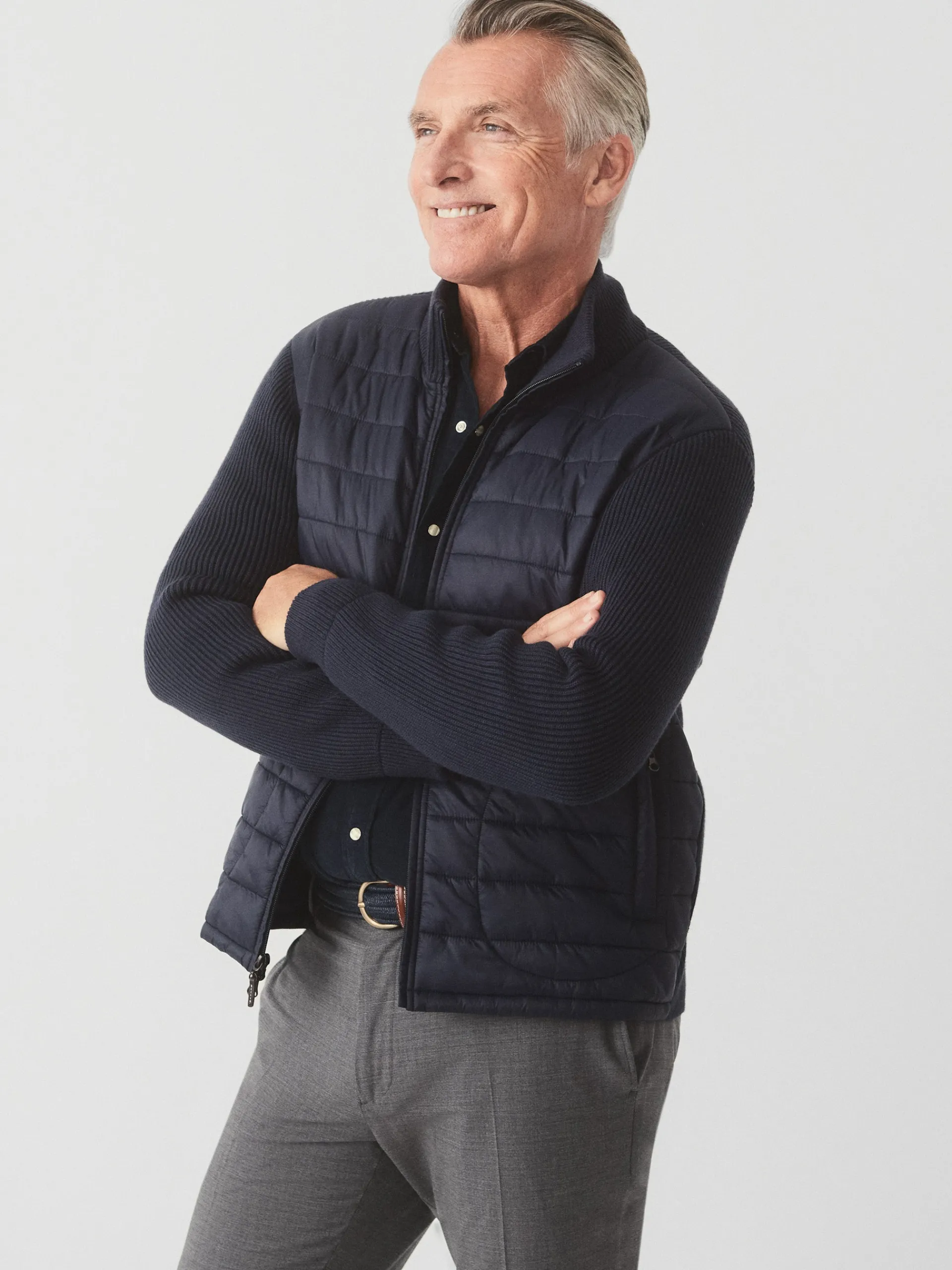 J.McLaughlin Torino Zip Up Navy Best