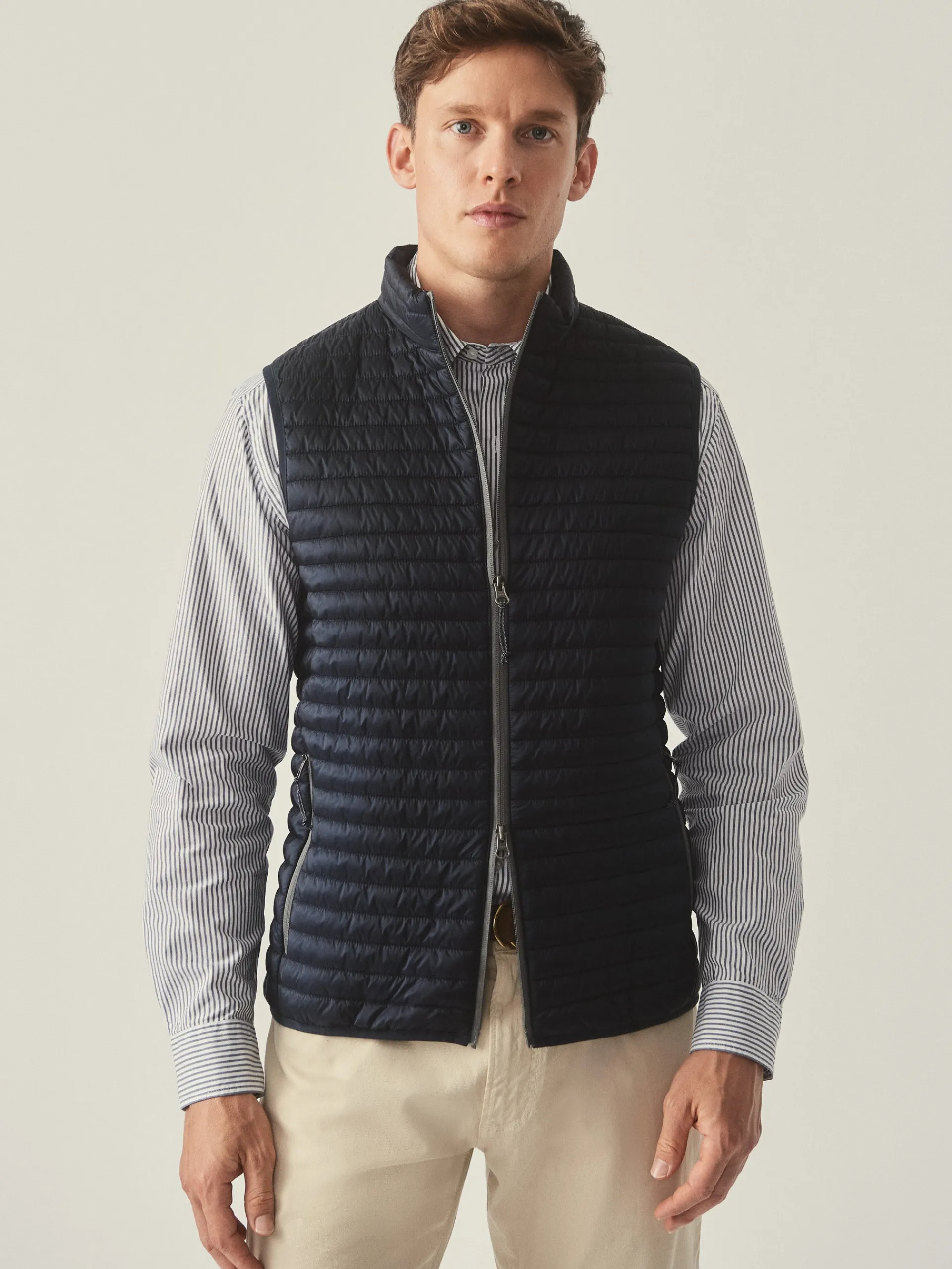 J.McLaughlin Traveler Quilted Vest Navy Cheap
