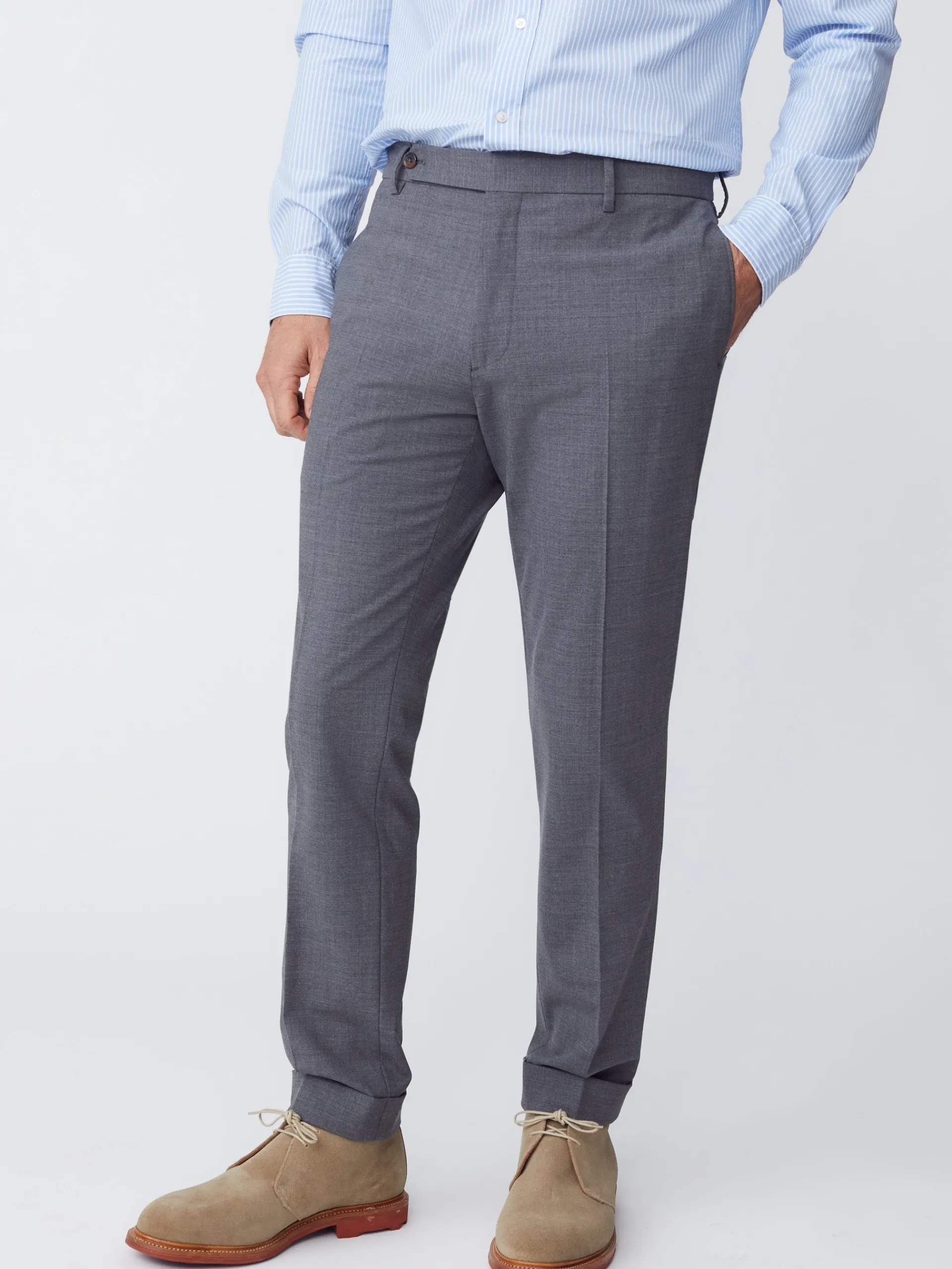 J.McLaughlin Tropical Wool Oxford Pants HeatherCharcoal Cheap