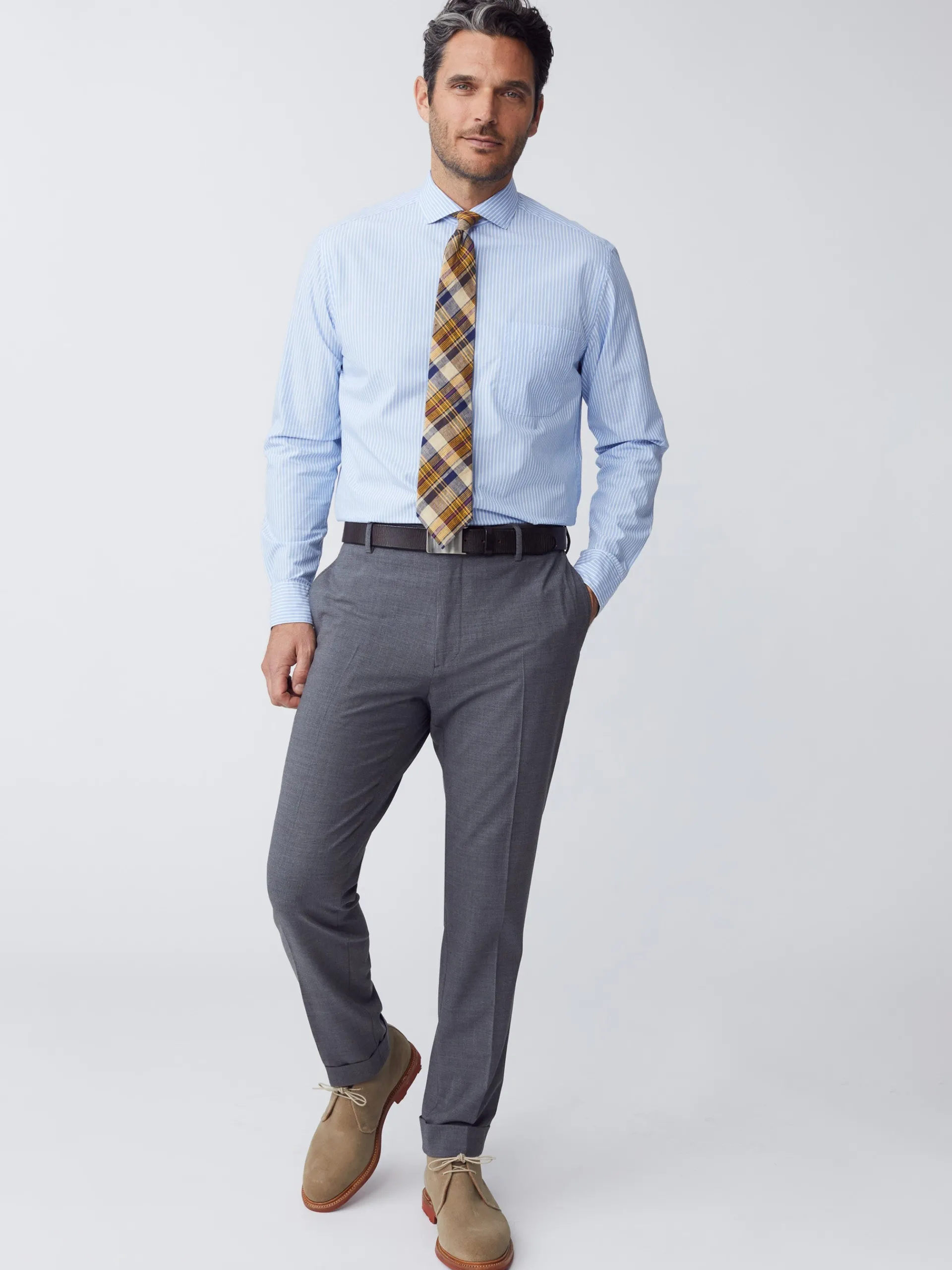 J.McLaughlin Tropical Wool Oxford Pants HeatherCharcoal Cheap