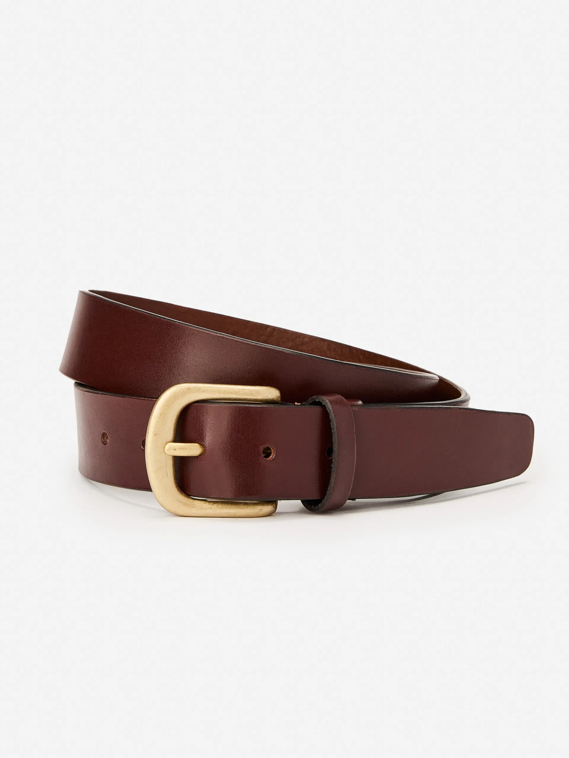 J.McLaughlin Tuscan Full Grain Leather Belt Brown Flash Sale