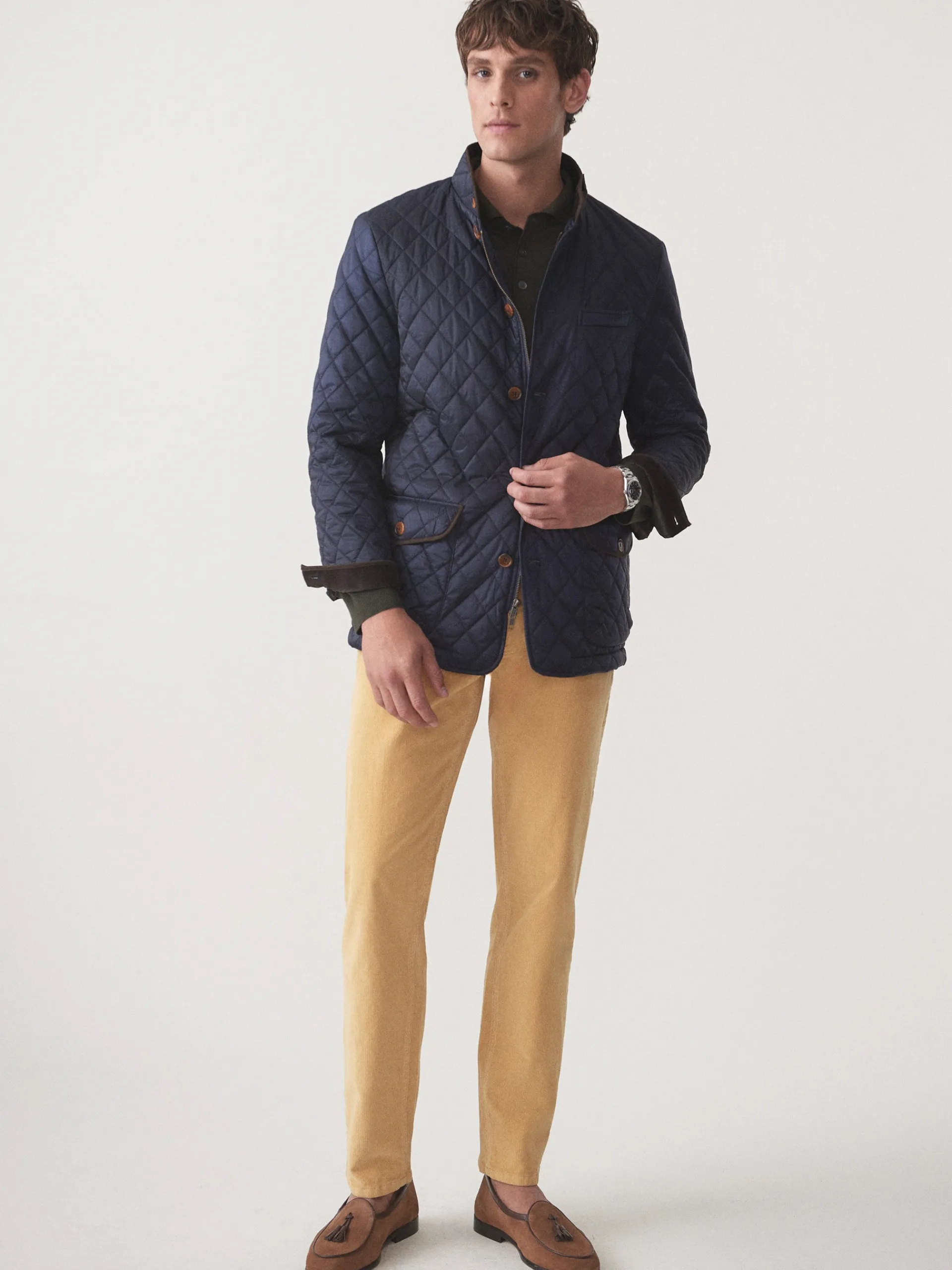 J.McLaughlin Upland Quilted Jacket Navy Flash Sale