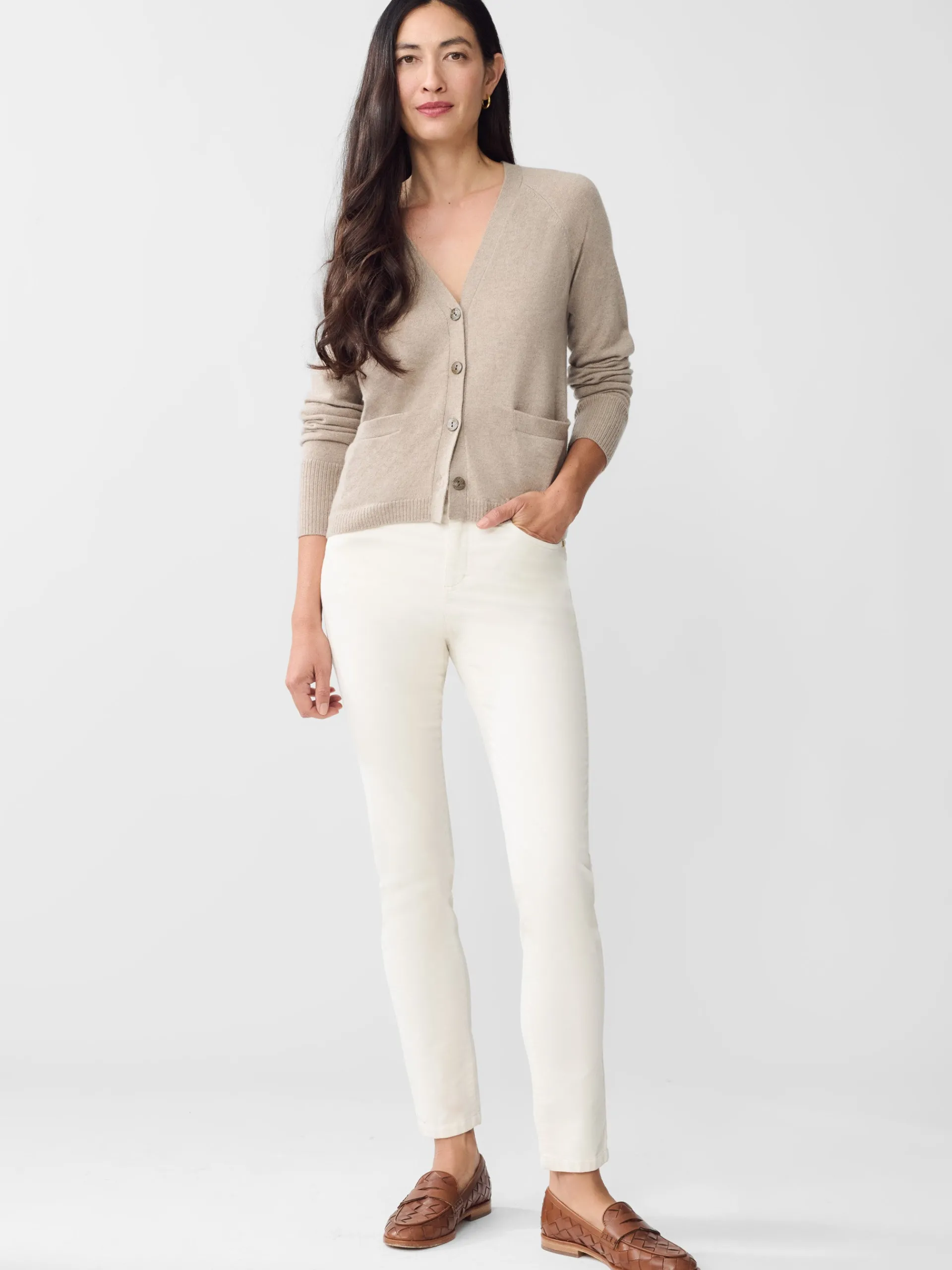 J.McLaughlin Watson Velvet Jeans EgretWhite Sale