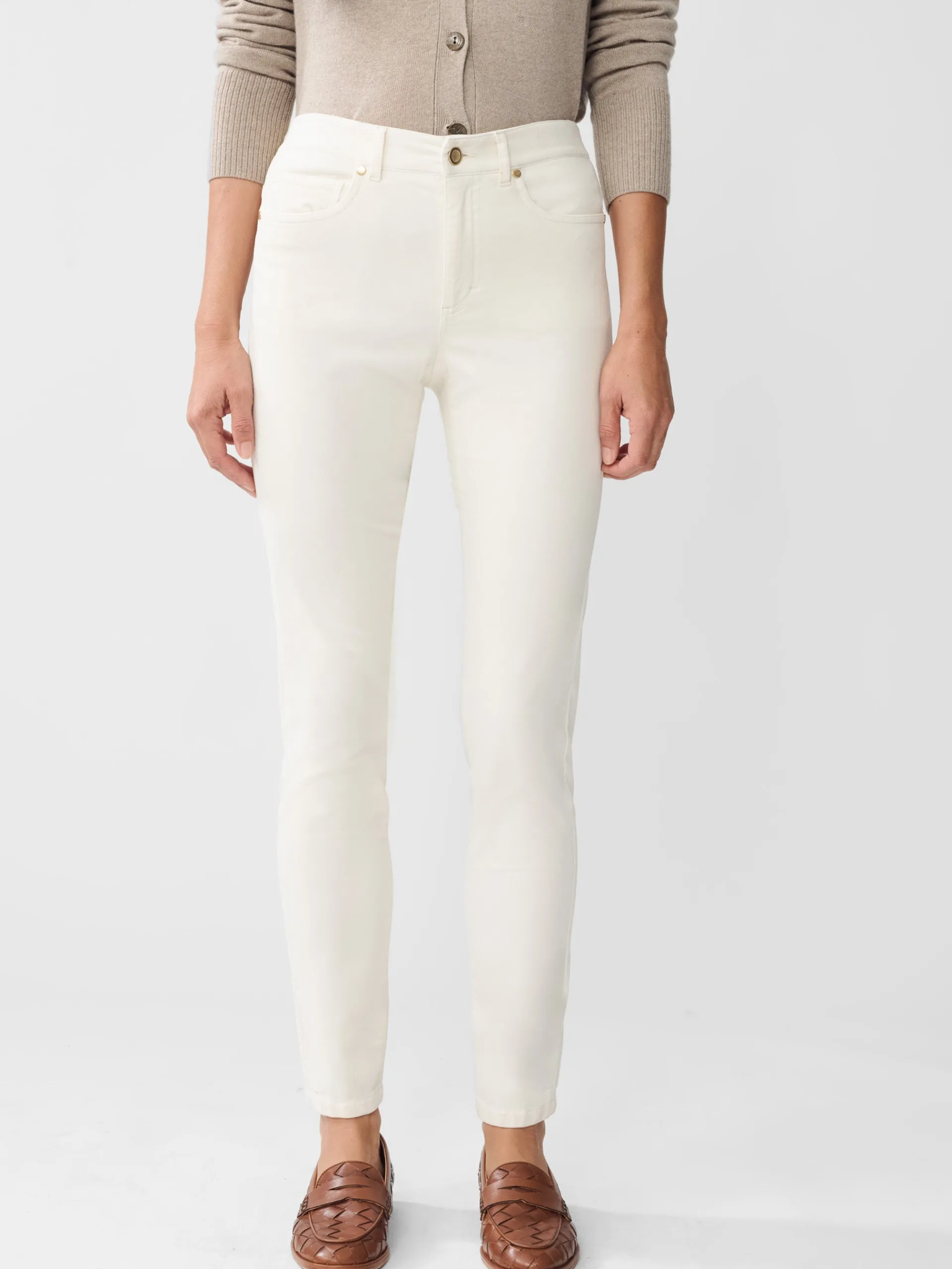 J.McLaughlin Watson Velvet Jeans EgretWhite Sale